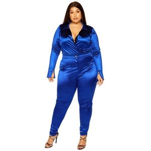Exhale 2Pcs Pant Set (Royal Blue)